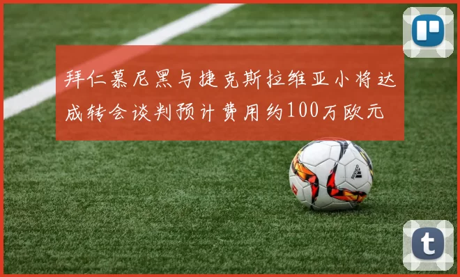 拜仁慕尼黑与捷克斯拉维亚小将达成转会谈判预计费用约100万欧元